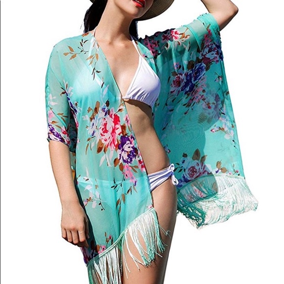 soul young Other - Soul Young Floral Beachwear Cover Up Kimono.